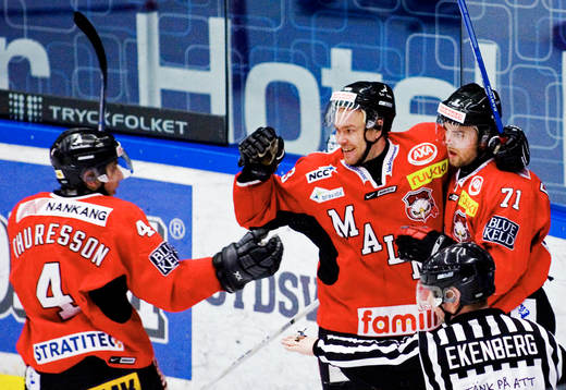 Mikael Wahlberg och Fredrik Eriksson, Malmö, jubel