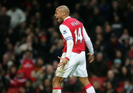 Thierry Henry, Arsenal. Arg, irriterad