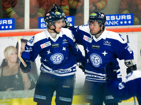 Jens Bergenström och Pasi Saarela, Leksand, jubel