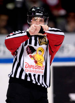 Huvuddomare, Morgan Johansson, domartecken, Holding,