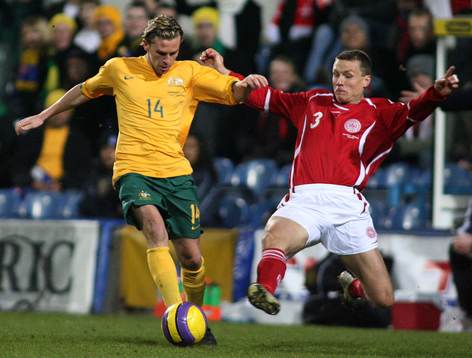 Fotboll, Träningsmatch, Australien - Danmark