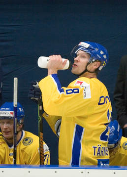 Dick Tärnström, Sverige, dricker. Vätskekontroll