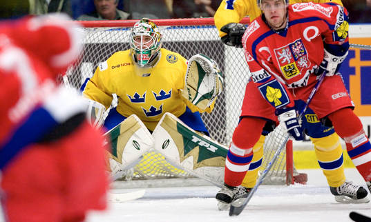 Joel Gistedt, målvakt,  storspelade i det svenska målet
