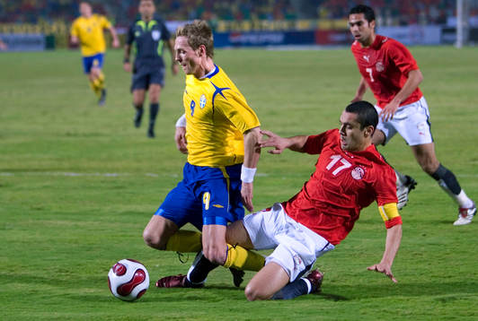 Christian Wilhelmsson, Sverige, Ahmed Hassan, Egypten,