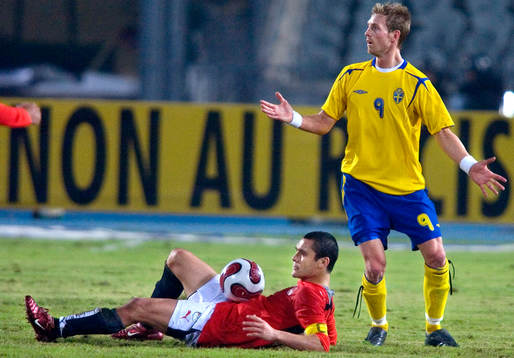 Christian Wilhelmsson, Sverige, Ahmed Hassan, Egypten,