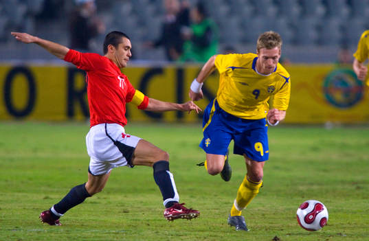Christian Wilhelmsson, Sverige, Ahmed Hassan, Egypten,