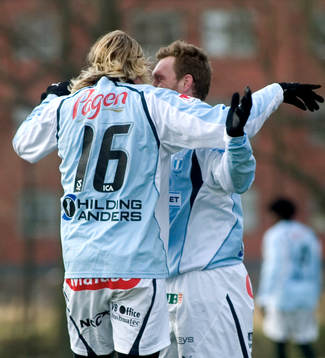 Niklas Skoog och Christian Järdler, Malmö, jubel