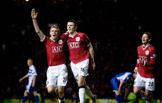 Darren Fletcher och Michael Farrick och Ole Gunnar Solkjaer