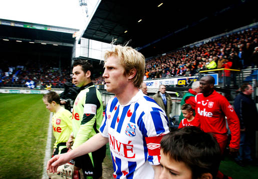 Petter Hansson, Heerenveen, går in på Abe Lenstra Stadion