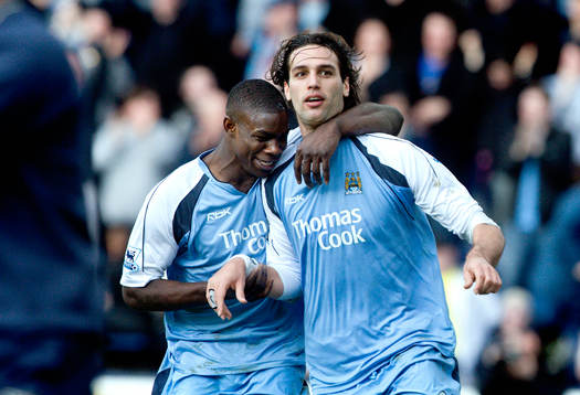 Micah Richards och Georgios Samaras, Manchester City jublar