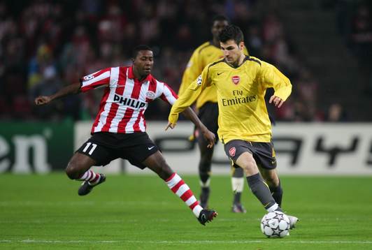 Cesc Fabregas, Arsenal och Edison Mendes, PSV Eindhoven