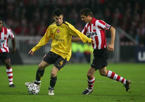 Cesc Fabregas, Arsenal och Phillip Cocu, PSV Eindhoven