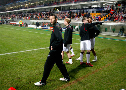 Ryan Giggs, Wayne Rooney och Cristiano Ronaldo, Manchester