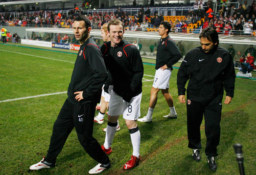 Ryan Giggs, Wayne Rooney och Cristiano Ronaldo, Manchester