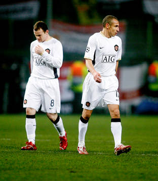Wayne Rooney och Henrik Larsson, Manchester United