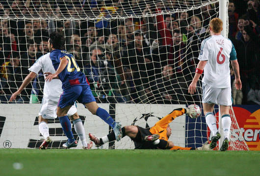 Deco, Barcelona, gör mål