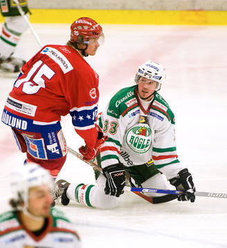 Jonas Rådlund, Huddinge och Brett Harkins, Rögle