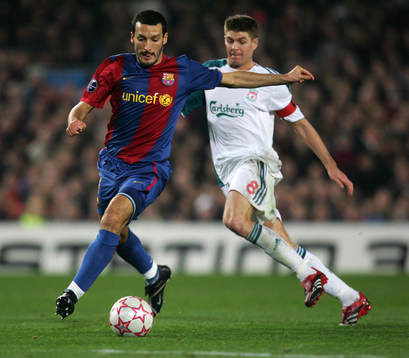 Steven Gerrard, Liverpool och Juliano Belletti, Barcelona
