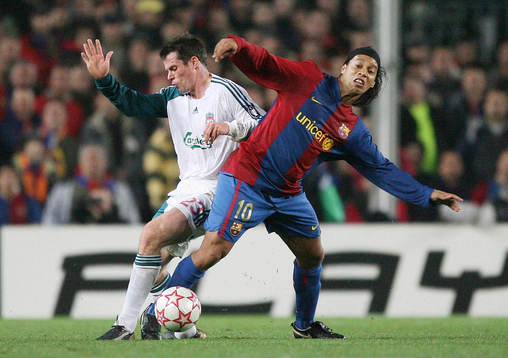 Jamie Carragher, Liverpool och Ronaldinho Barcelona