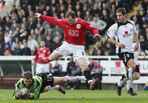 Fotboll, engelsk, Premier League, Fulham - Manchester