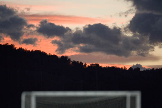 Himmel, kväll, kvällshimmel, moln