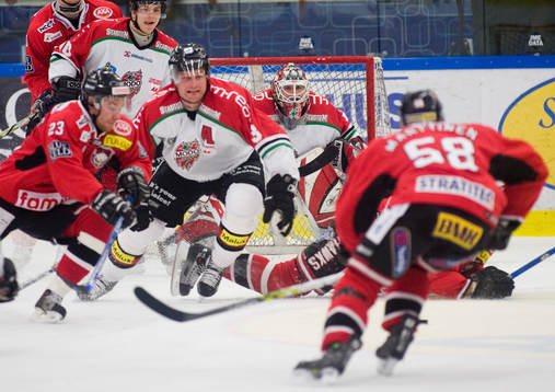 Karol Krizab, målvakt Modo, Mattias Timander och Per-Åge
