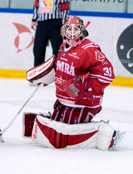 Johan Backlund, Timrå, Målvakt, gör en räddning