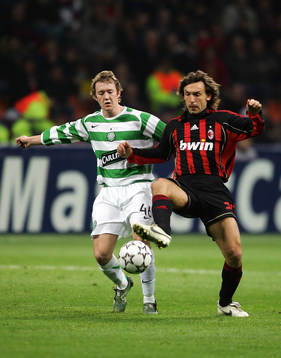 Aiden McGeady, Celtic och Andrea Pirlo, Milan