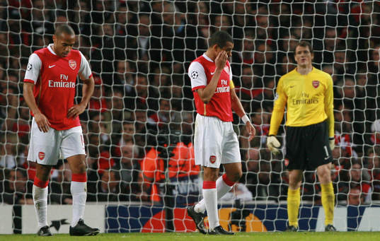 Thierry Henry, Gilberto Silva och målvakt Jens Lehmann,