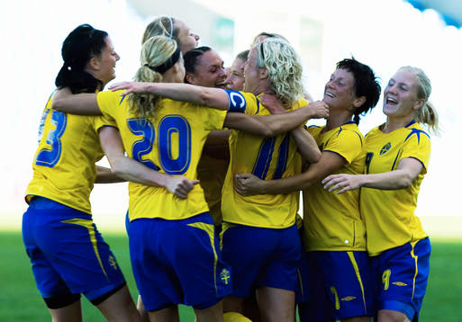 Fotboll, dam, Algarve Cup, Sverige, Charlotte Rohlin,