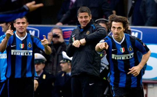 Zlatan Ibrahimovic, Inter, jubel, pekar på framspelaren