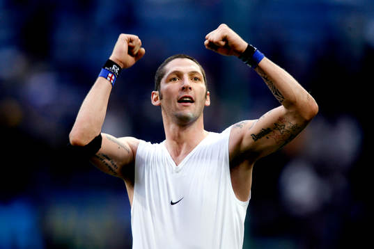 Marco Materazzi, Inter, tackar publiken