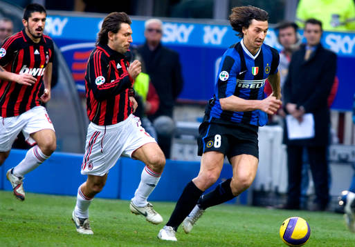 Zlatan Ibrahimovic, Inter, Andrea Pirlo,  Gennaro Gattuso,