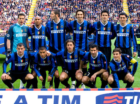 Lagbild, Inter, bakre från vänster, Julio Cesar,