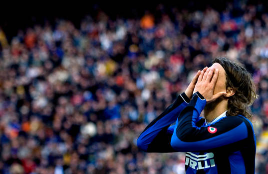 Hernan Crespo, Inter, skriker ut sin frustration
