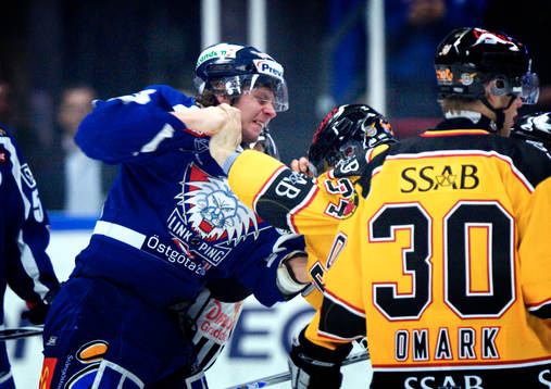 Andreas Holmqvist, Linköping slåss med Tomas Surovy,
