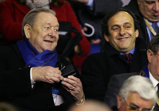 UEFA President Michel Platini och hans företrädare