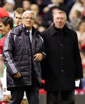 Sir Alex Ferguson och  Marcello Lippi