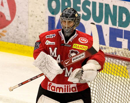 Ishockey, Elitserien, Malmö - Södertälje. Målvakt,