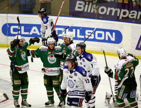 Tomas Wallgren och Jakob Johansson, Rögle, jubel