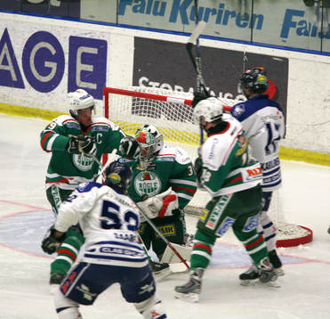 Andreas Andersson, målvakt och Kenny Jönsson, Rögle