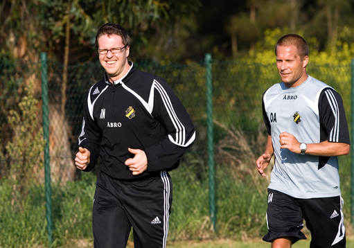 Rikard Norling, tränare och Ola Andersson, sportchef, AIK