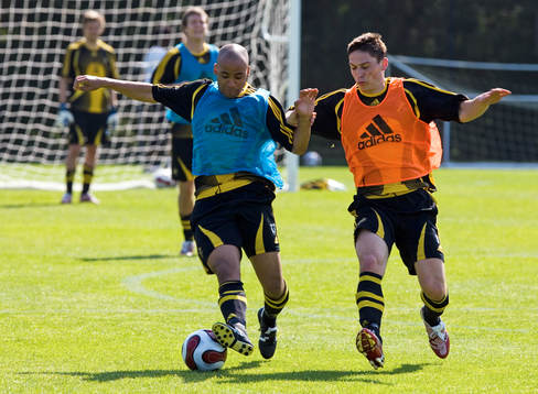 Jimmy Tamandi och Miran Burgic, AIK