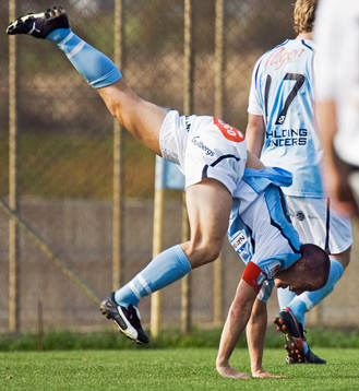 MFF, här Daniel Andersson, stod på öronen, 0-1