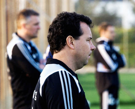 Teddy Olausson, Stefan Rehn och Jonas Olsson, tränare,