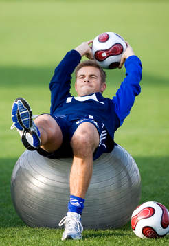 Niclas Alexandersson, fitnessboll, pilatesboll, fotboll,