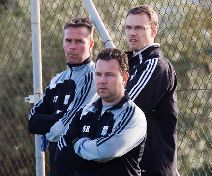 Teddy Olausson, assisterande tränare, Jonas Olsson och