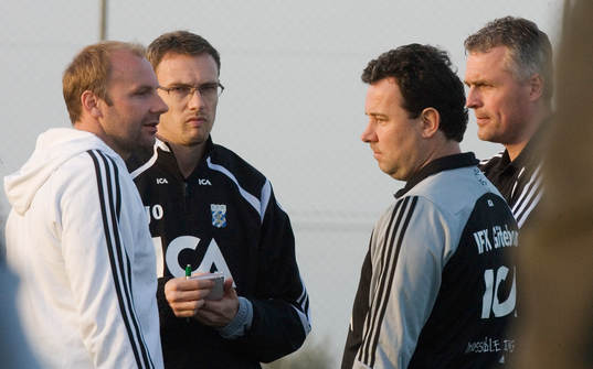 Håkan Mild, sportchef, Jonas Olsson och Stefan Rehn,