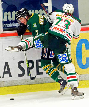 Daniel Åhsberg, Rögle och Alexander Hellström,