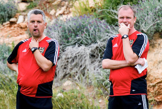 Claes Erikssom, tränare och Roger Franzén, assisterande